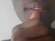 Lip gloss...lip playing