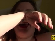 Elegant british BBW fingering herself 1/16