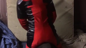 having fun humping in my Deadpool gear Part 1