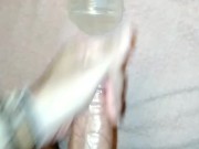 Fleshlight fuck with oil and creampie
