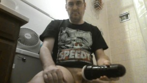 POV - Playing with my flashlight in the bathroom