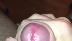 Thick White Cum Oozing Down My Shaft