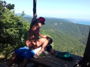 Extreme fuck outdoor in the mountains at an altitude of 800 meters 