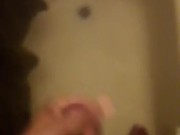 Beating my dick in the shower