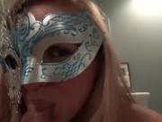 Hot Blonde Masked Milf With Big Natural Tits Sucking and Fucking 1/16