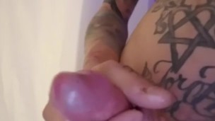 Jerking off in the shower