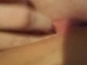 Makin my panties wet with my mini purple Vibrator