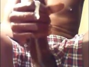 Chilling, smoking, jacking my big black dick pt.1 14/16