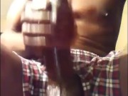 Chilling, smoking, jacking my big black dick pt.1 15/16