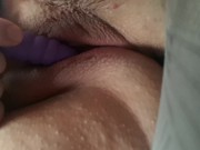 Amateur fingers pussy in public parking lot and caught