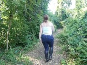 PAWG Redhead in Tight Jeans Followed in the Wood ~No Sex~ -A Velvet Short-