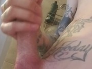 jerking off in the shower