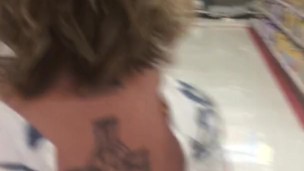 PUBLIC FLASHING IN GROCERY STORE - NO SOUND