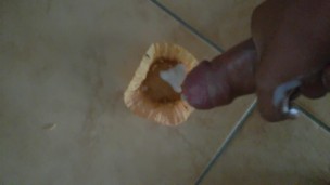 Huge cock oiled with squirt Cum a lots