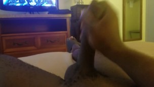 Quick dick massage:-)