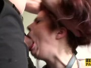 Busty redhead sub clamped and facefucked 6/16