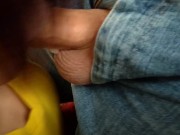 submissive takes her time polishing Sir's cock and plays with his Gift 8/16