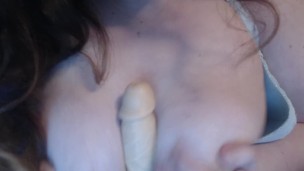 TEEN GIVES POV BOOB JOB WITH BIG TITS AND DIRTY TALKING IN NEW BRA
