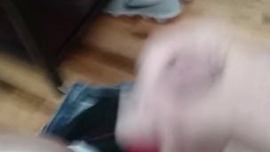 Thinking of stepmom while rubbing my Dick & cumming