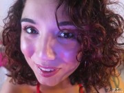 BIG BLOATED BELLY FILLED WITH 2 LITERS OF MILK