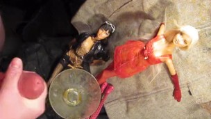 PREVIEW ONLY: Michelle B. in red lingerie footjob (cumshot only)