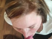 Her first rough blowjob
