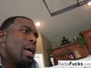 Steaming hot interracial threesome in the kitchen - Screenshot 7 of 16 - Vaginal Sex