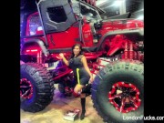 More behind the scenes fun with gorgeous London Keyes