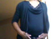 Masturbating