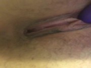 Cumming with my little toy 6/16