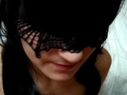 POV | Close up cock sucking cum in mouth 13/16