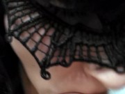 POV | Close up cock sucking cum in mouth 15/16