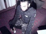 Punk Rock Webcam Show # 2: Guy self cumload eating