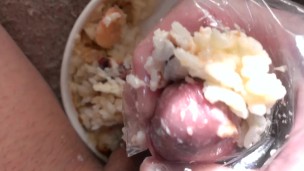 【Compilation】Japanese guy masturbation with food.