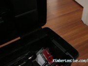 Slutty Wife Kimber Lee Blows The AC Repair Man for Facial! 3/16