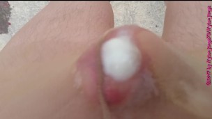 Outdoor CUM in Strumpfhose