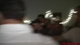 Frat House Sluts suck and fuck at a big party fuck fest