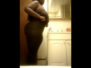 Ebony BBw ass in leggings