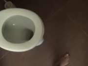My funny pissing at the wall in hotel-toilet 5/16