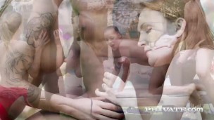 Belle Claire and the Dellai s in an interracial orgy with anal and DP