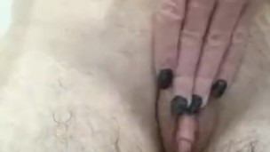 Transman gets rubbed & fingered in shower by sexy long nails woman