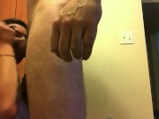 Tattooed Chick with Glasses FaceFucked & Pussy Fucked Roughly 8/16