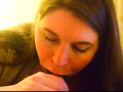 The mrs. gives me a spit shine and a tit fuck 4/16