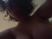 College Student Trying Out Her New 10 Inch Dildo 15/16