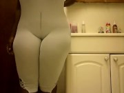 Ebony bbw jiggling n teasing in cotton candy blue 9/16