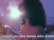 First time smoking in my own house - feeling like a bad girl - striptease