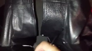 Me cumming on my leather biker jackets