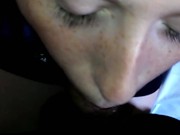 Freckled Blonde Sucking My BBC & Swallows Every Drop Of My Hot Cum 13/16