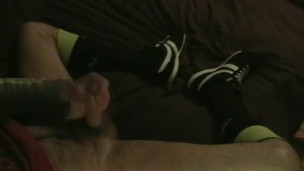 Jerking-Off in Soccer Socks & Sneakers