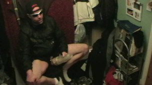 Fucking my Fleshlight in black sports gear